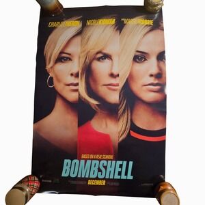 Bombshell 27x40 Movie Poster 2019 Charlize Theron Nicole Kidman Margot Robbie DS